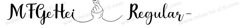 MFGeHei Regular字体转换